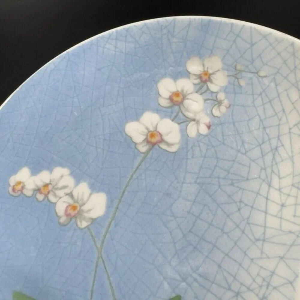 Saint James by Hankook Super‎ Strong Porcelain Dish Plate Set 2 Floral Pattern